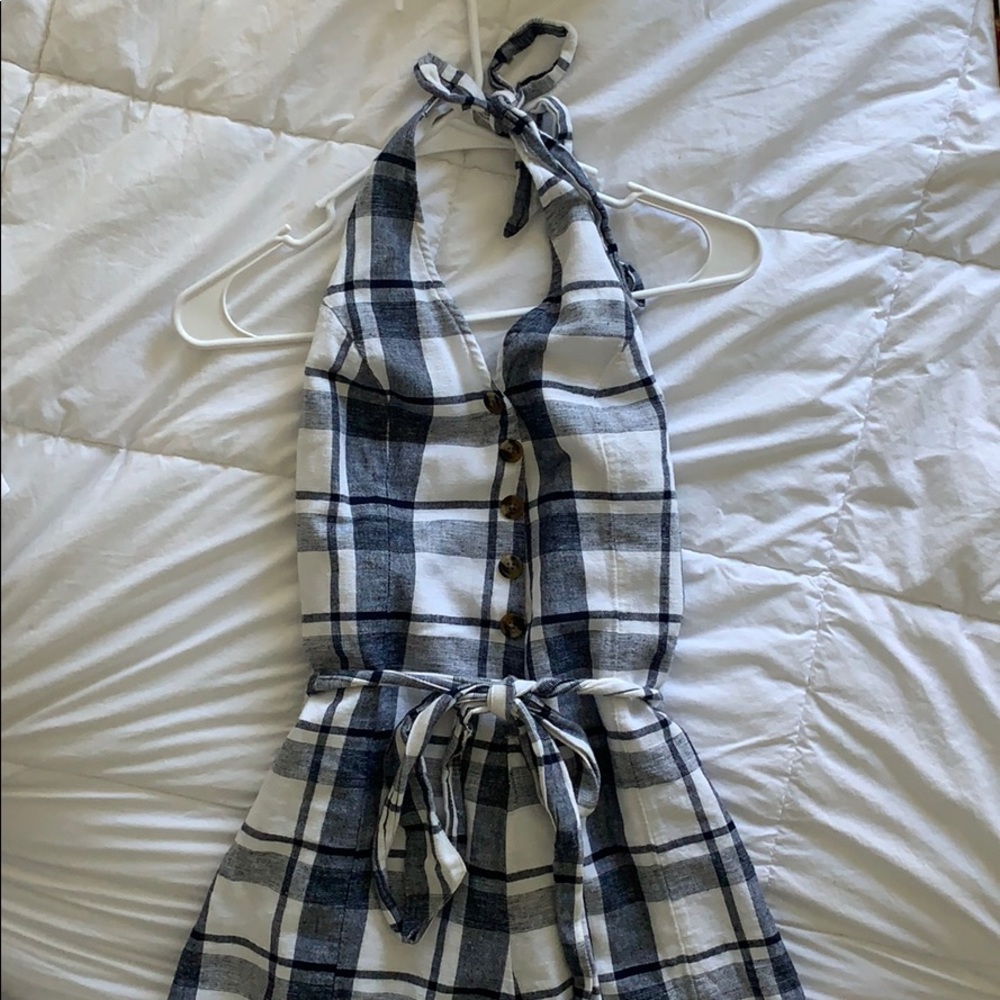 American Eagle halter tie romper